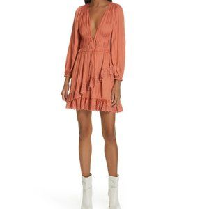 Ulla Johnson Millie Embroidered Satin Minidress